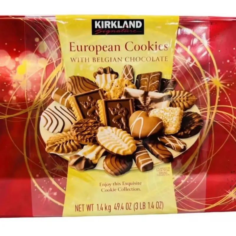 European Cookies Belgian Chocolate Assortment Biscuit 49.4 Oz