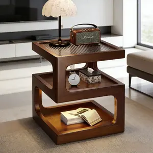 Minimalist Storage Mobile Side Table, Living Room Sofa End Table/Bedroom Bedside Coffee Table, Creative Rolling Organizer Table, Space-Saving Multi-Purpose Essential