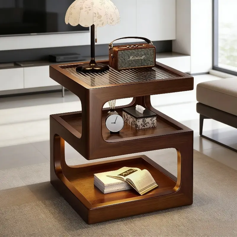Minimalist Storage Mobile Side Table, Living Room Sofa End Table/Bedroom Bedside Coffee Table, Creative Rolling Organizer Table, Space-Saving Multi-Purpose Essential