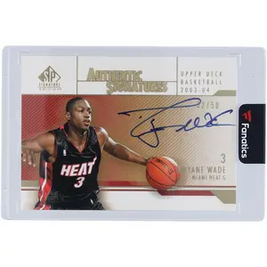 Dwyane Wade Miami Heat Autographed 2023-24 Upper Deck SP Signature Edition #AS-DY #32/50 Rookie Card - Fanatics Authentic Certified