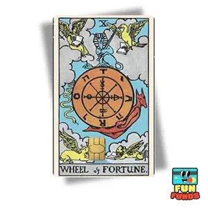 Wheel of Fortune Tarot Credit Card Skin - Vinyl Sticker for debit cards, Waterproof, Glossy or Holographic - Easy to Apply funny card sticker credit card