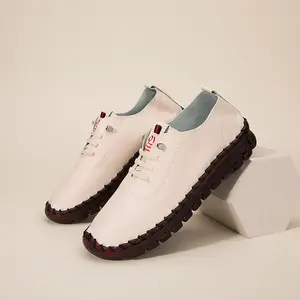 Ladies' breathable one foot sports shoes - white fabric upper, EVA cushioned sole, all season comfortable, casual walking and outdoor camping shoes, outdoor sports shoes