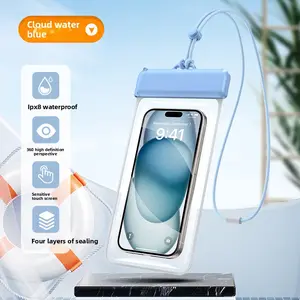 Mobile phone waterproof bag, touch screen diving cover, swimming takeaway rider special hot spring dust bag, waterproof mobile phone cover