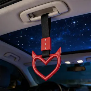 2pcs JDM heart-shaped hand pull rings, car static strap decorative warning rings, rear bumper exterior hanging rings, skull, cloud style, circular style