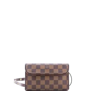 Pre-owned Louis Vuitton Canvas Coated Clutches & Wristlets Florentine Pochette Damier by Rebag