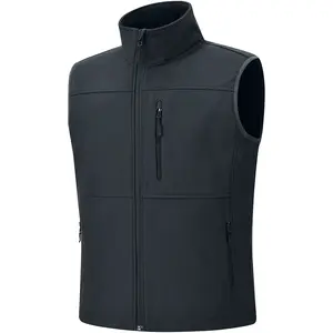 Men's Winter Warm Outdoor Padded Puffer Vest Thick Fleece Lined Sleeveless Jacket for Golf Running