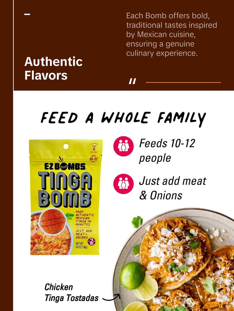 Birria and Tinga Bombs bundle by EZ Bombs - Seasoning Spice Bomb Flavor for Authentic Mexican Dishes - Traditional