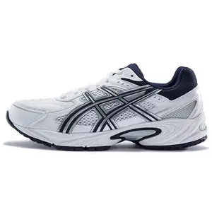 ASICS Gel-170TR Comfortable Fabric Synthetic Leather Durable Low-Top Casual Urban Commute Running Shoes for Men and Women in White and Navy Blue Trending Shoes, House White Official Shoes to Get / Maison Mihara