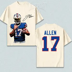 [X-26] Josh Allen JA17 For Bills Mafia High-Quality 100% Cotton T-Shirt (Made In US), Buffalo Football Shirt, Game Day Outfits, Gift For Football Fans, Football Graphic Tee