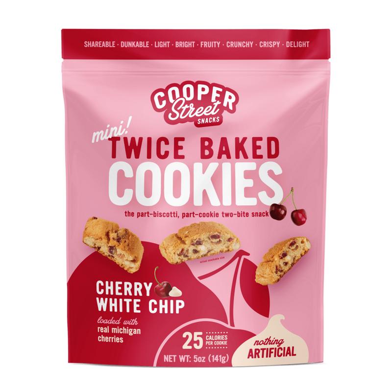 Cherry White Chip Twice Baked Cookies 5oz - 3 Pack