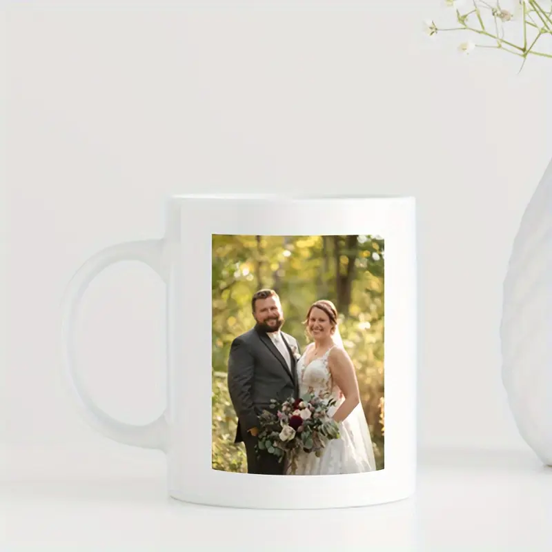 [Custom Image, DIY Fun] 11 Oz Personalized Custom Image Coffee Mug - 1 Piece Set, Novelty DIY Fun Mug, Wedding Mug