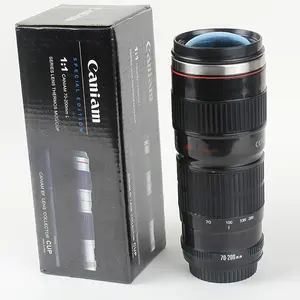 Creative Lens Coffee Mug Outdoor Camping Office Cup, Stainless Steel Insulated Travel Mug with Lid, Ideal Gift for Photographers