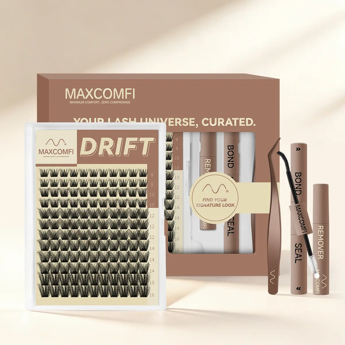 DRIFT | Maxcomfi DD Curl Cluster 2.0 Multi-Pack | FluffyLayered Lash Clusters |  Volume Lashes Clusters Waterproof Cryproof  Longlasting Party Mother Gifts SummerVibes