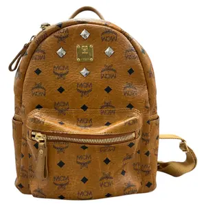 Pre-owned MCM Canvas Tote Bags Visetos Studs Backpack