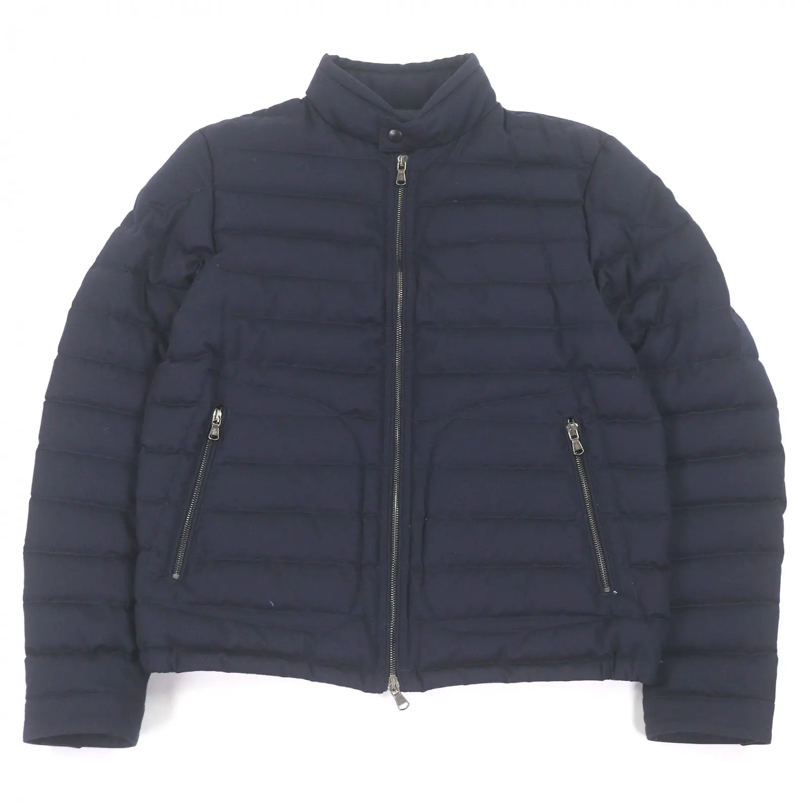 Pre-owned MONCLER Wool Small Leather Goods Delabost Giubbotto Down Jacket