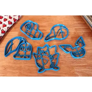 Pokemon Generation 2 Starter Cookie Cutters- Togepi, Totodile, Chikorita, Cyndaquil, Pichu