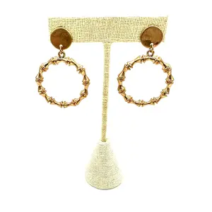 Iris Gold Bamboo Earrings