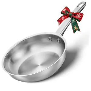 KOCH SYSTEME CS Stainless Steel Pan 10 Inch with Stay-Cool Handle, Induction Compatible, PFAS-Free, Professional Cooking Pan, mexican kitchen cookware