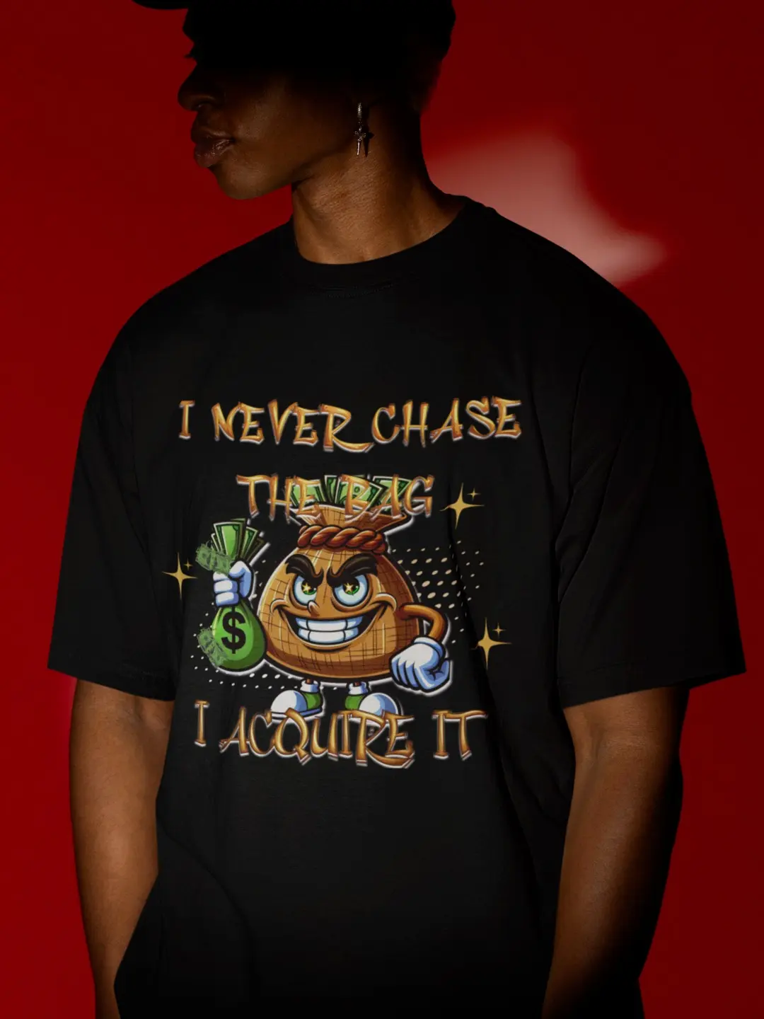 Ready-to-Press "I Never Chase the Bag" DTF Transfer - Vibrant, Durable, Custom Art Craft Supplies for DIY Projects Diy Craft Supplies Diy Crafts Supplies