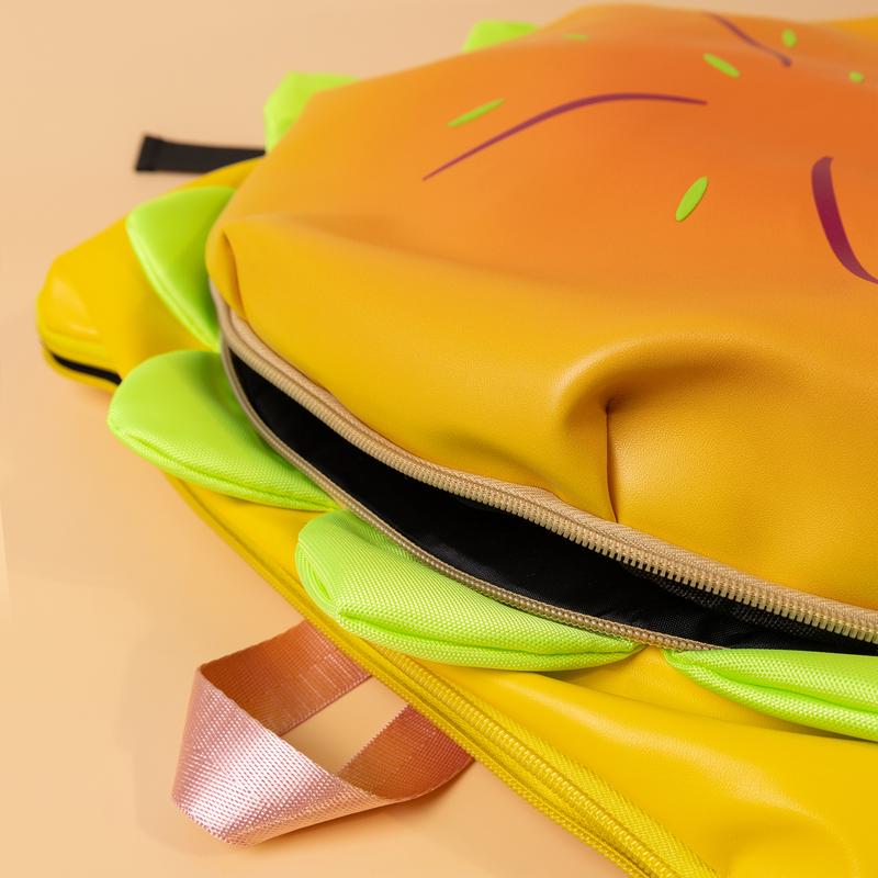 Large leisure Fashionable Novelty Hamburger Design Backpack, Cute Volume Backpack with Adjustable Strap For Daily Used, Cute Student School Book Bag