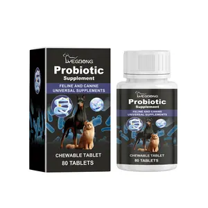 Probiotic Bites for Dogs & Cats - Nutritional Supplement Tablets with Probiotics for Gut Health Easy to chew for picky eaters