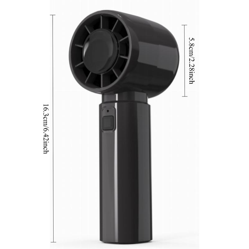 ColdSky Portable High-Speed Fan, Turbo Airflow, 5 Speeds & Digital Display, 4000mAh Battery, for Outdoor Travel/Indoor Desk Handheld Turbine Cooling