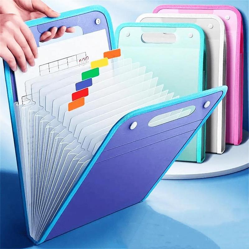 A4 File Folder with Handle, 1 Count Portable Large Capacity File Folder ...