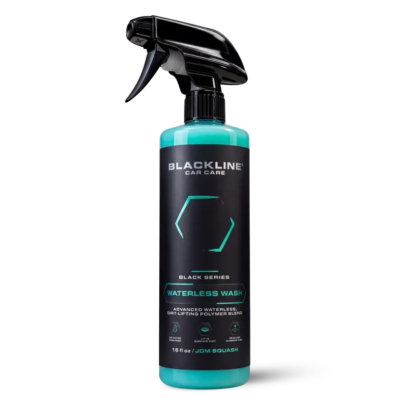 BLACKLINE Waterless Car Wash Spray - 16 oz Bottles for Cars, Wheels, Glass, Streak-Free Shine, 1-Step Paint Protection