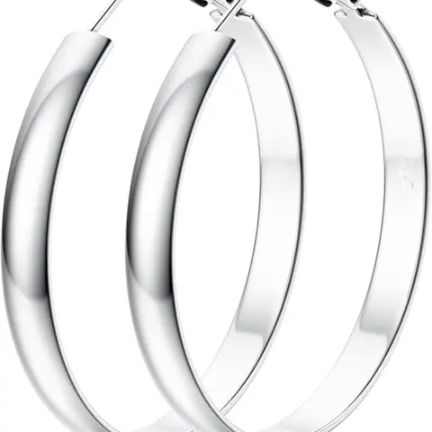 Hoop Earrings for Women Girls – 14K Gold Filled, Hypoallergenic Lightweight Thin Large Hoops – 5mm Wide, 30/40/50/60MM Round Hoop Earrings