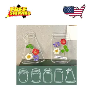 Dried Flower Bookmark Making Kit, 20pcs Easy DIY Transparent Bookmarks, Clear