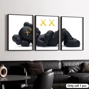 Fashion K-KawS Monolith Shadow Poster HD Waterproof Art Sticker | Custom DIY Self-Adhesive Wall Print | Fade-Resistant Decorative Wall Poster for Home, Office, Living Room, Bar | Multiple Sizes, High-Definition Print, Easy Peel and Stick