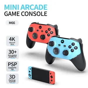 M66 HD TV Game Console, Supports 3D, Psp, Arcade, Dual Wireless Controllers, Plug-And-Play, Ideal for Home, Retro Players, Students