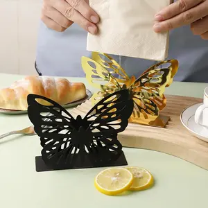 2 elegant butterfly-shaped metal napkin holders and dispensers, suitable for kitchen and dining table decoration - decorative napkin box dispenser, butterfly design, home decor centerpiece, kitchen accessories, stylish kitchen gadgets