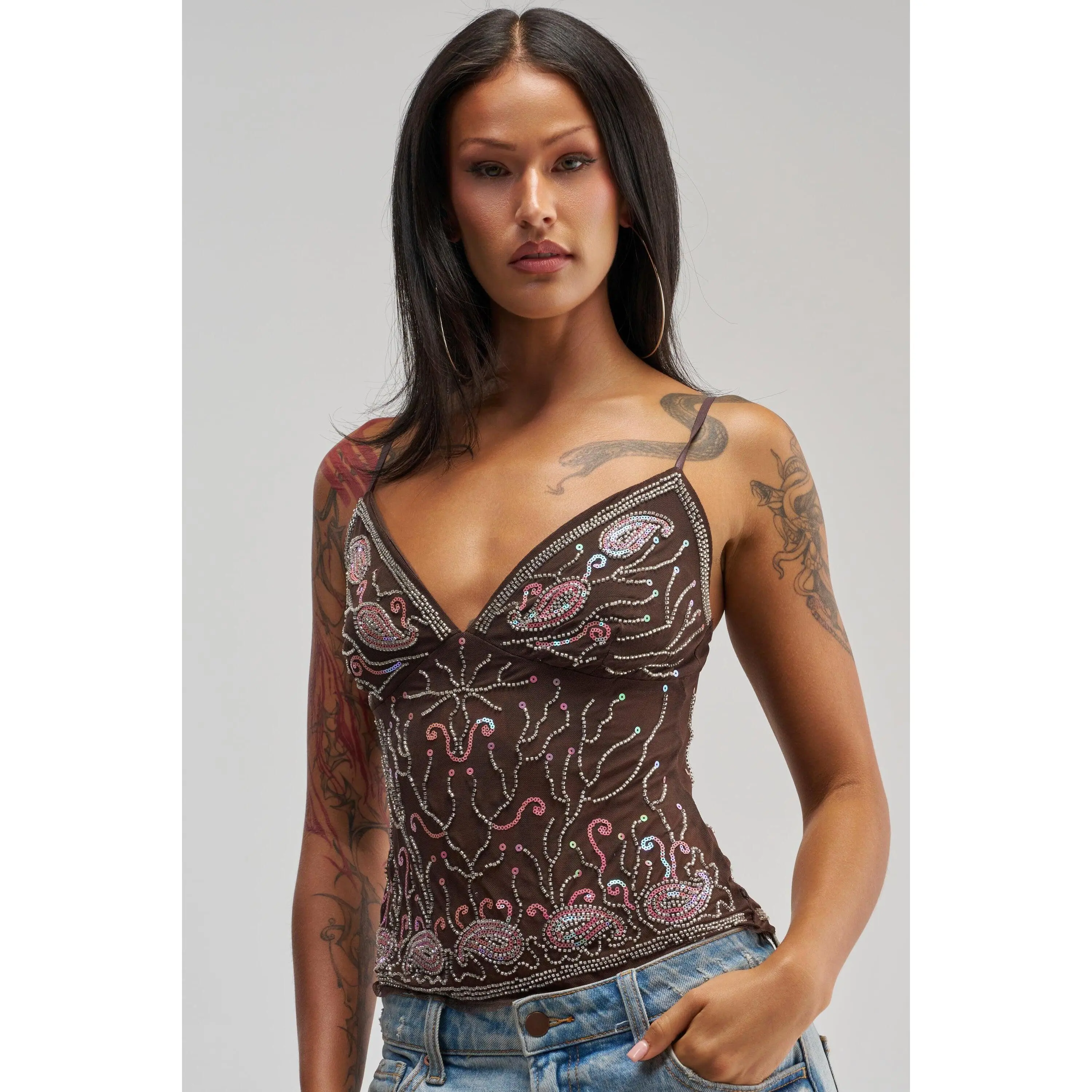 DREAMER BEADED CAMI TOP