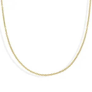 EVRY JEWELS Gold or Silver Plated Stainless Steel Women's Hypoallergenic Kate Necklace