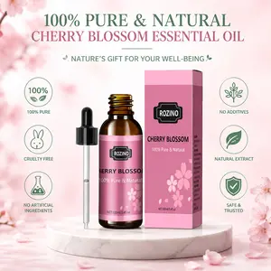 Cherry Blossom Essential Oil, 100% Pure Aromatherapy for Relaxation and Wellness, Gentle Cosmetic Body Care Oil for Face and Skin, 100ml
