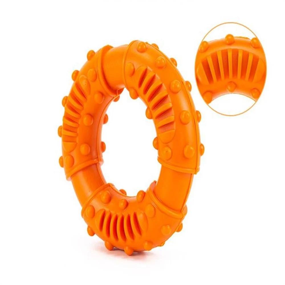 Dog Chew Toys for Aggressive Chewers, Dental Ring Toy for Teeth Cleaning, Interactive Teething Chew Toy with Treat Slots for Puppies, Small Medium Dogs
