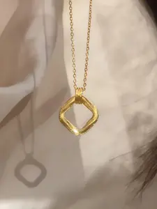 Elegant Women's Necklace, 18k Geometric Titanium Steel Choker, Sweater Chain, Gift for Girlfriend, Party Jewelry