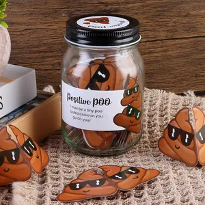 60 count Positive Poo Cards Jar, Emotional Support Jar, Poo Affirmation Cards, Inspirational Gifts for Women, Cheer Up Gifts, Funny Positive  for Women, Teen Girl