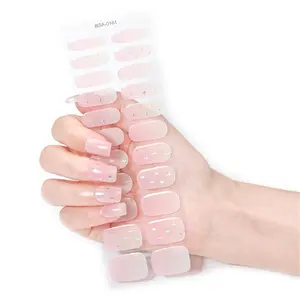 Gel Nail Stickers Self Adhesive Full Cover Wraps for Holiday Nail Art at Home