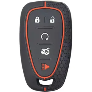 Key Fob Cover for Chevy Equinox: 5 Buttons Key Fob Case Fit for Chevy Traverse Blazer Equinox Malibu Traiblazer Cruze Sonic 2016 2017 2018 2019 2020 2021 2022 2023 Remote Protector ‎HYQ4EA