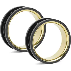 Stainless Steel Ear Gauges Screw Plugs 30mm Tunnels for Ears Double Flared Expander Stretcher Earrings
