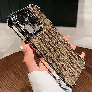 Luxury Letter CH Pattern Phone Case Suitable for iPhone 16 15 14 13 12 11 Pro Max X XR XS MAX 8 7 Plus Shockproof Transparent Soft Back Cover