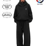 FDR Big Hood Eases Social Anxiety Hoodie for Men & Women High Neck Zip-up Sweatshirt Essentials Minimalist Heavyweight Hoodies Casual Longsleeves Top Embroidered Unisex Vintage Pullover Perfect for Daily Wear,Sports,  Activewear, S