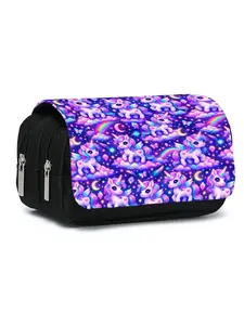 Unicorn Cat-Fish Printed Double Flap Pencil Case