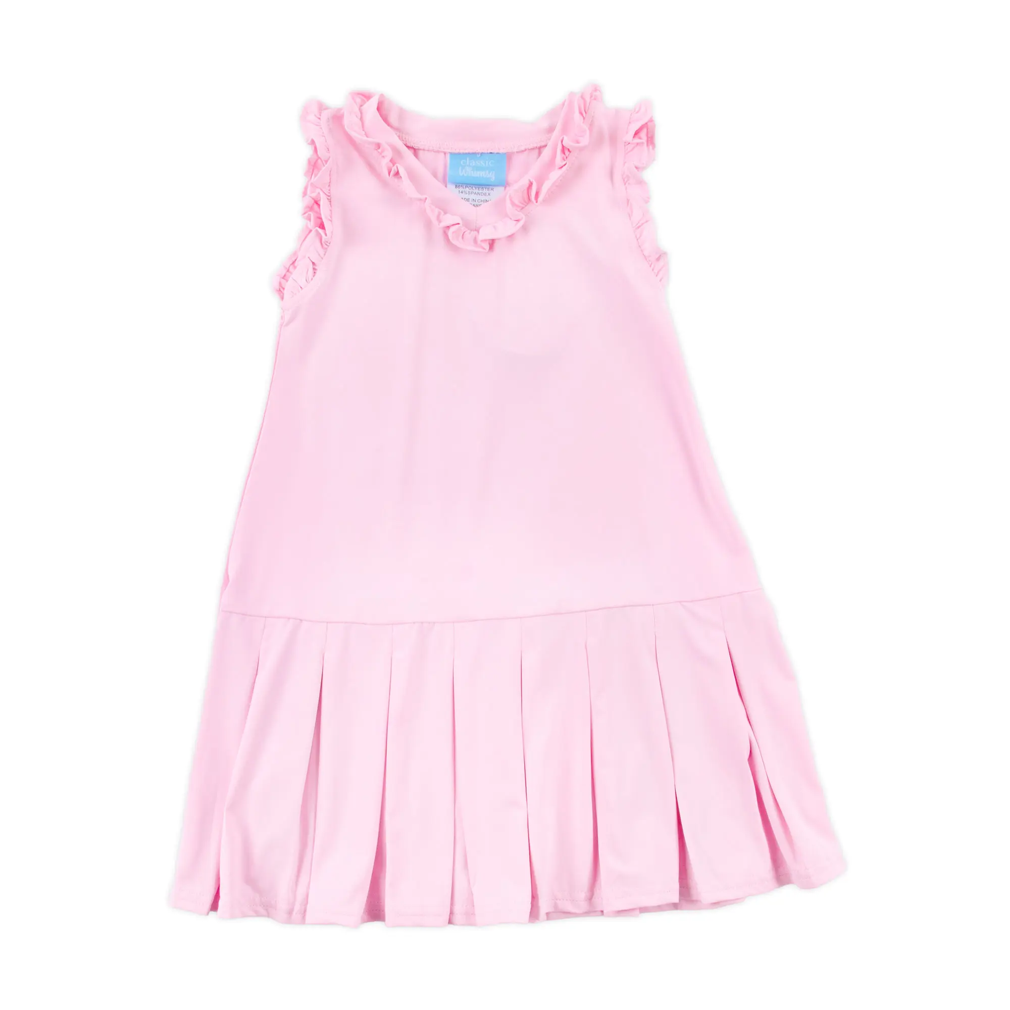 Pink Ruffle Tennis Dress - Sporty Girls Performance Fit
