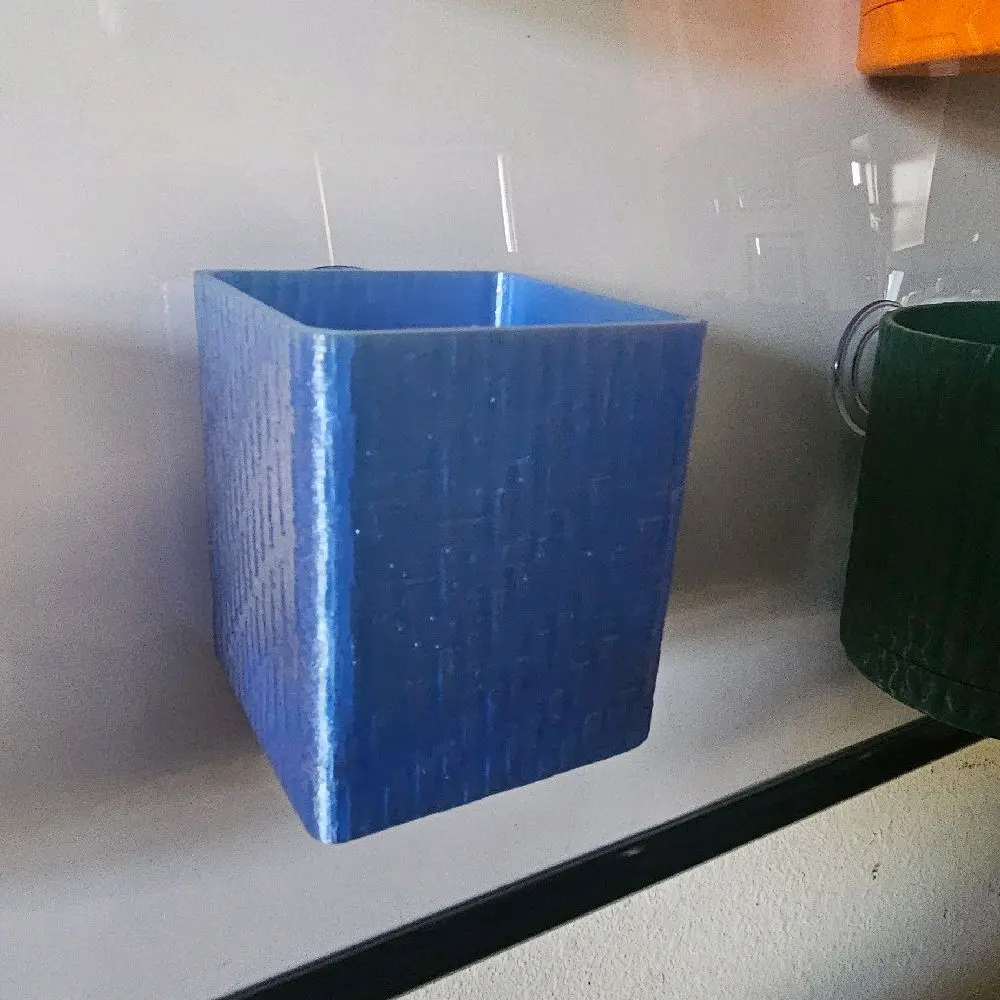 Window Suction Planter 3 Inch Square — PETG with Magnetic Drip Tray & Drainage for Houseplants