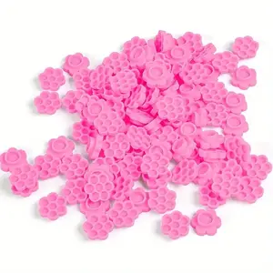 Delicate Flower Shape Glue Cup, 100 pcs, 7 Grids, for Eyelash Extension, Makeup Tools