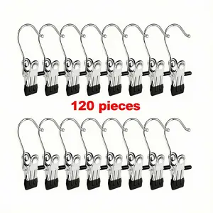 120 Counts Boot Hangers Clips, Premium Hooks Hanging Clips, Heavy Duty Closet Hanger Organizer for Home Travel , Multi-Purpose Clips for Laundry Clothes Accessories