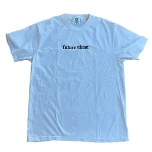 Ghost Comfort Colors Embroidered Tee (Black Thread) Shirt Womenswear Embroidery Tshirt